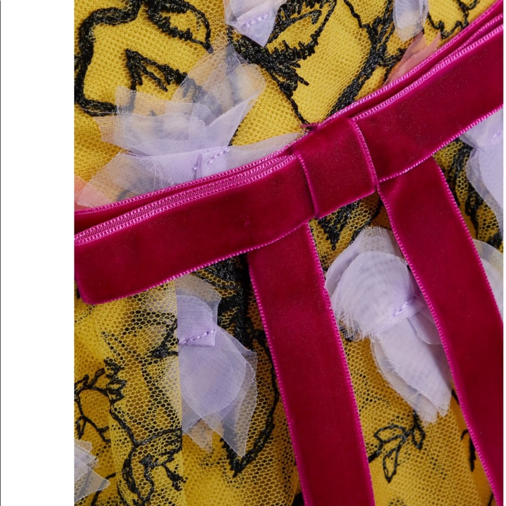 Perfect for fall or spring wedding season mustard/ burgundy/ fuchsia velvet bow - Picture 2 of 5